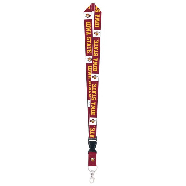 Basketball Cy Iowa State Cyclones Cardinal & White 1" Lanyard